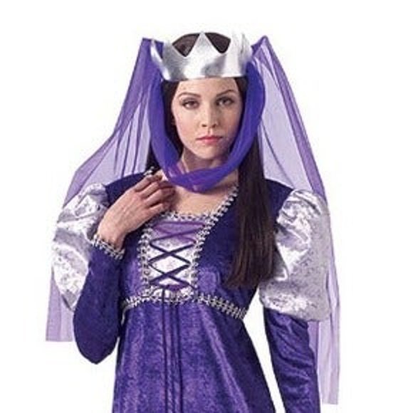 Renaissance Queen Medieval Purple Gown Medium Womens - Picture 2 of 9